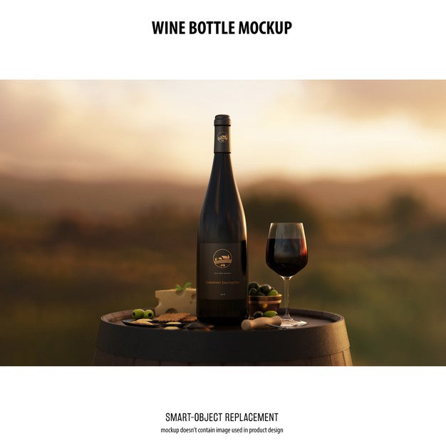 Wine Bottle Mockup Psd