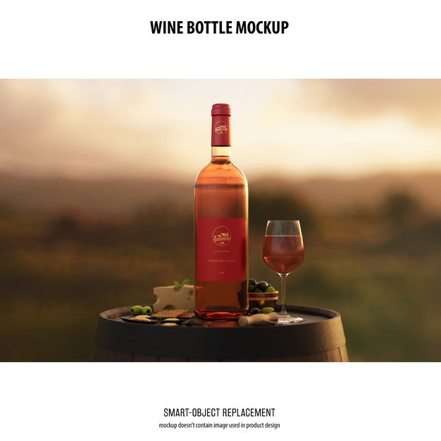 Wine Bottle Mockup Psd