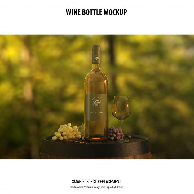 Wine Bottle Mockup Psd