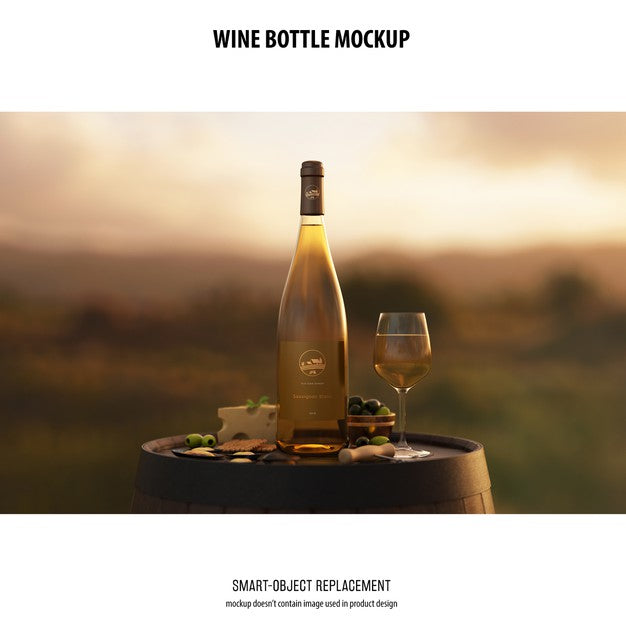 Wine Bottle Mockup Psd