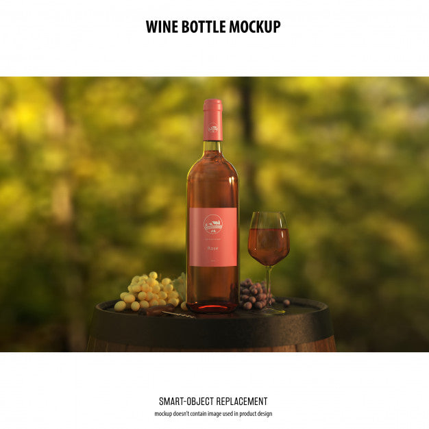 Wine Bottle Mockup Psd