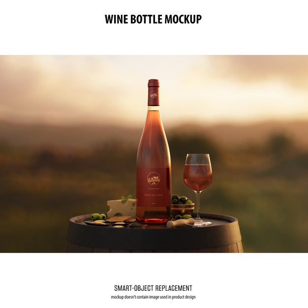 Wine Bottle Mockup Psd