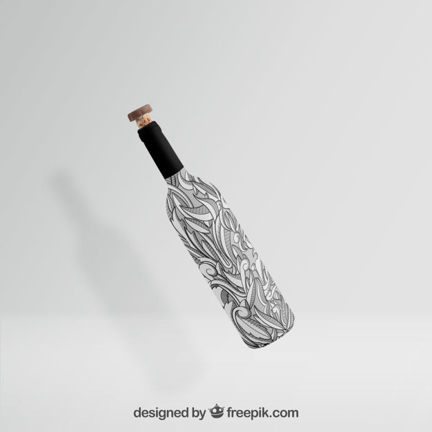 Wine Bottle Mockup Psd