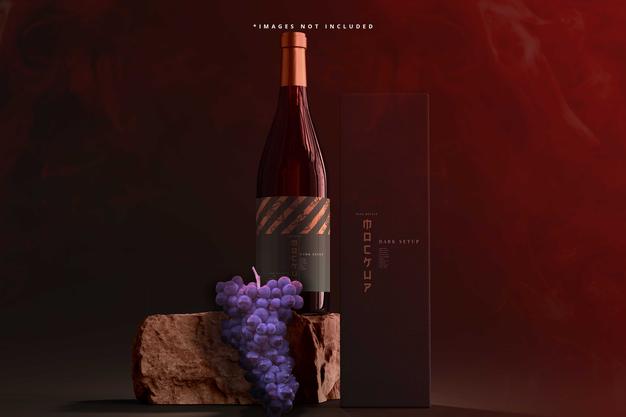 Wine Bottle Mockup Psd