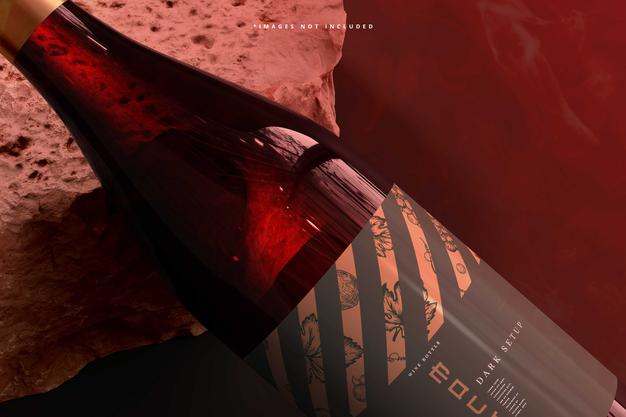 Wine Bottle Mockup Psd