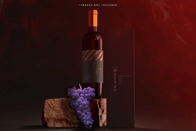 Wine Bottle Mockup Psd