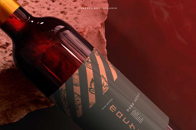Wine Bottle Mockup Psd
