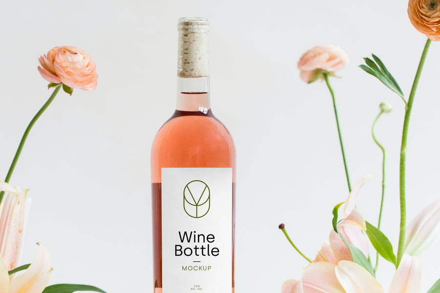 Wine Bottle Psd Mockup