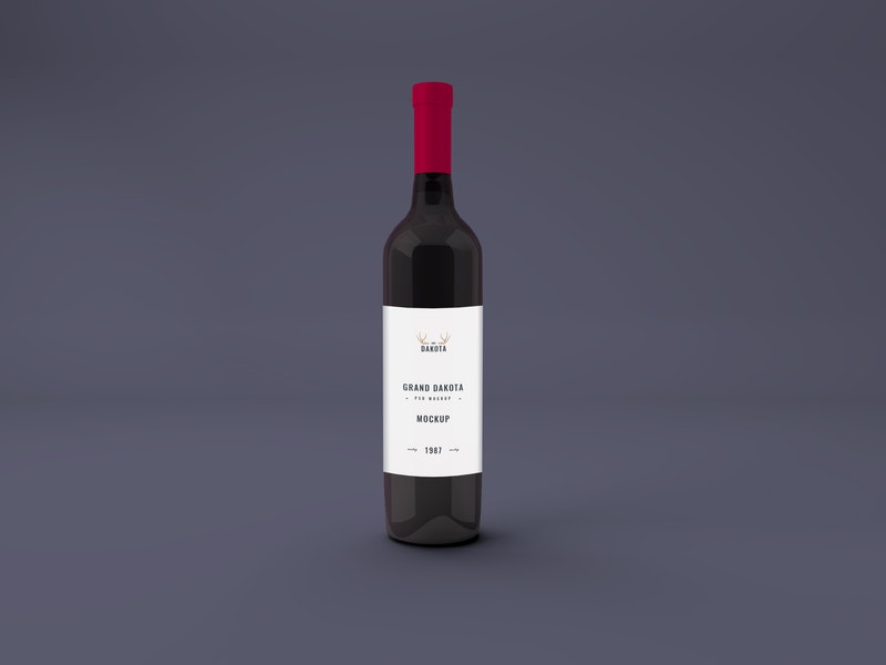 Wine Bottle Psd Mockup