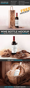 Wine Bottle – Psd Mockup