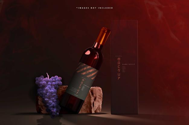 Wine Bottles Mockup Psd