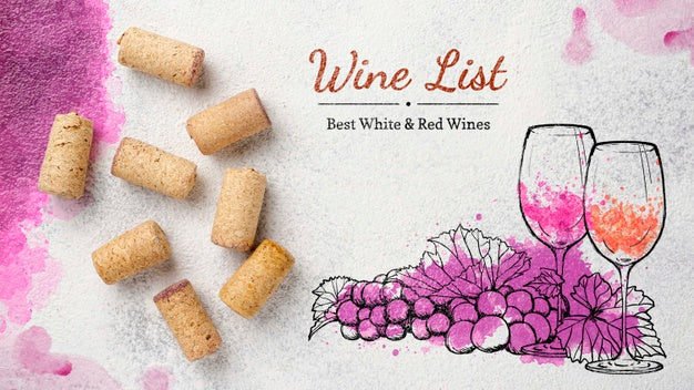 Wine List With Stoppers Psd