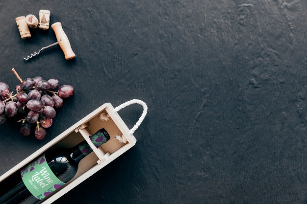 Wine Mockup With Copyspace On Right Psd