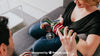 Wine Mockup With Couple On Couch Psd