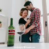 Wine Mockup With Seductive Couple Psd