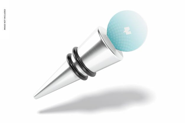 Wine Stopper Mockup, Floating Psd