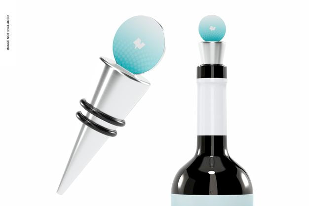 Wine Stopper Mockup, Leaned Psd