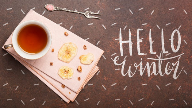 Winter Hot Tea Beverage Mock-Up Psd
