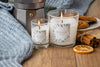 Winter Hygge Arrangement With Candles Mock-Up Psd