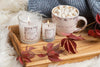 Winter Hygge Arrangement With Mug And Candle Mock-Up Psd