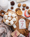 Winter Hygge Composition With Tag Mock-Up Psd