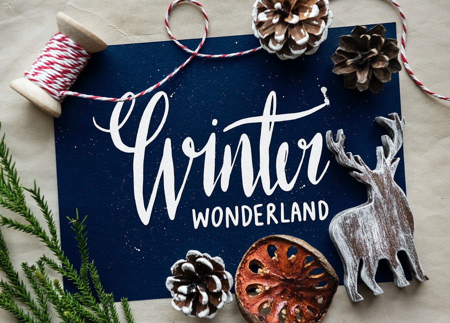Winter Season Typography Design Mockup