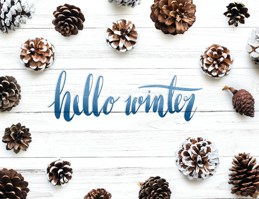 Winter Season Typography Design Mockup