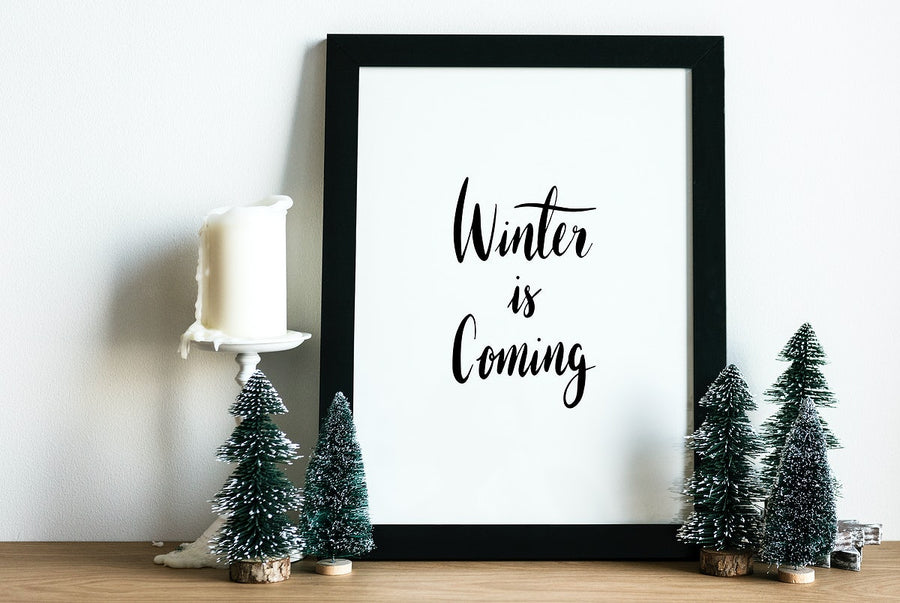 Winter Season Typography Design Mockup
