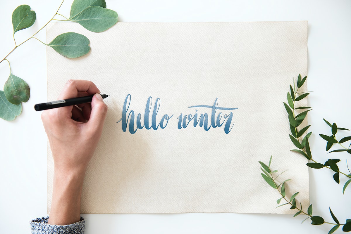 Winter Season Typography Design Mockup