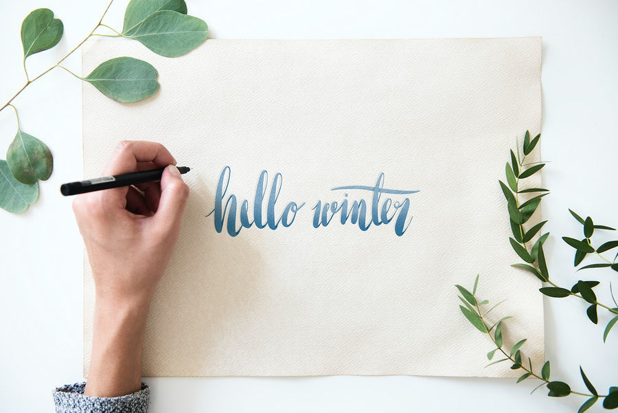 Winter Season Typography Design Mockup