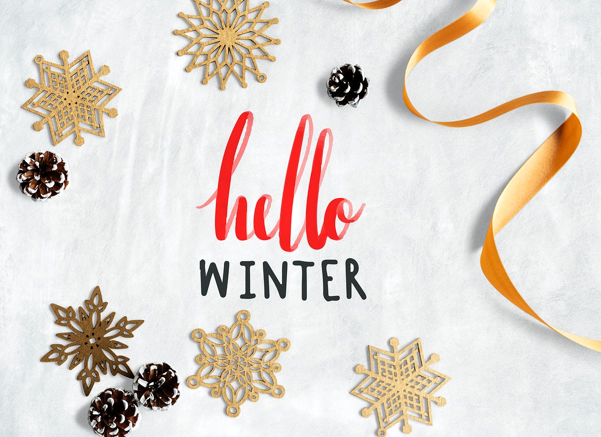 Winter Season Typography Design Mockup