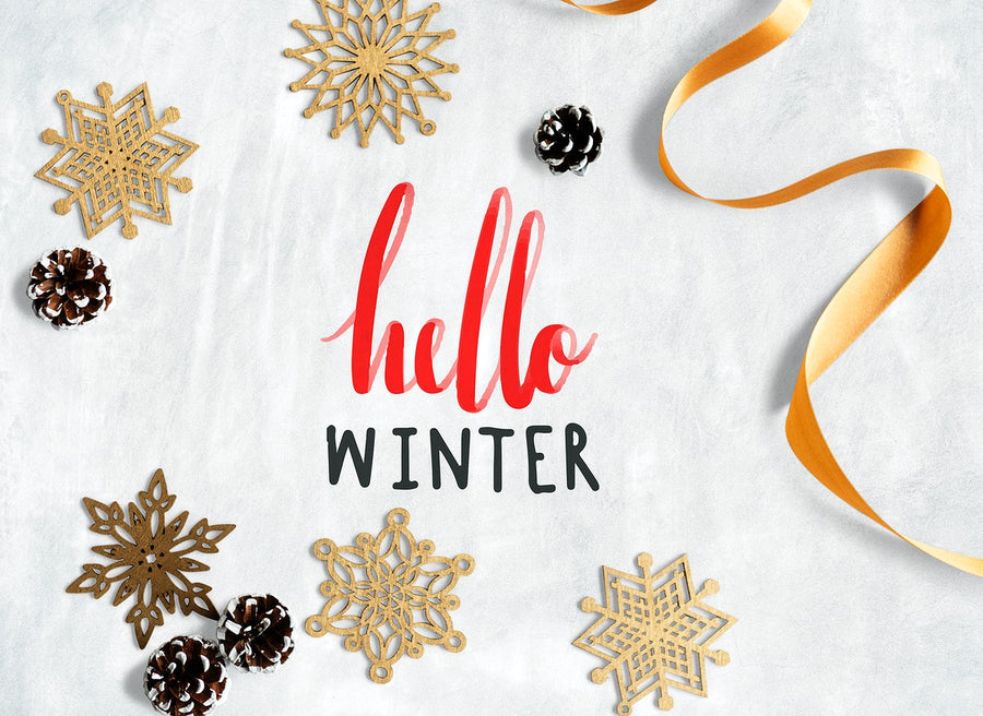 Winter Season Typography Design Mockup