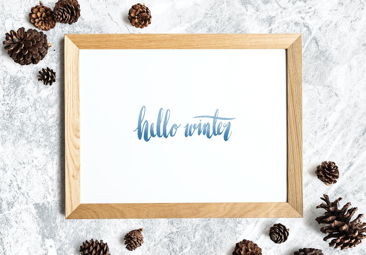 Winter Season Typography Design Mockup
