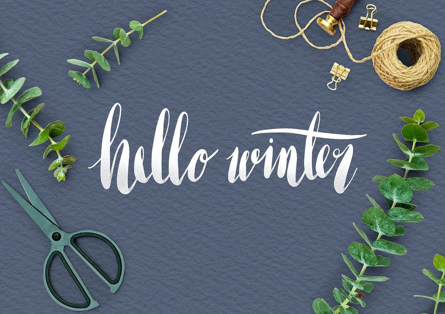 Winter Season Typography Design Mockup