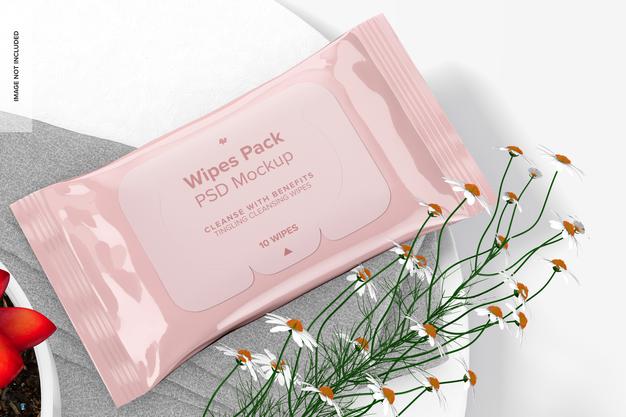 Wipes Pack Mockup Psd