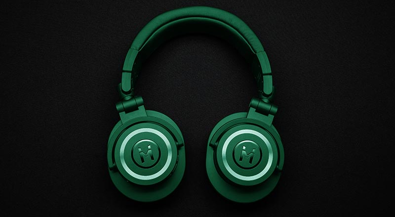 Wireless Headphone Logo Mockup Psd