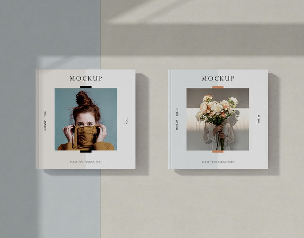 Woman And Flowers Editorial Magazine Mock-Up Psd