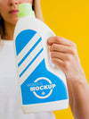 Woman Holding A Cleaning Bottle Mock-Up Psd