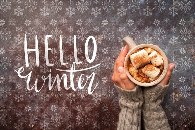 Woman Holding A Cup Of Hot Chocolate Psd