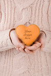 Woman Holding A Small Handmade Heart Psd