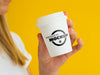 Woman Holding A White Coffee Cup Mock-Up Psd