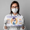 Woman Holding Coronavirus Poster Mock-Up Psd
