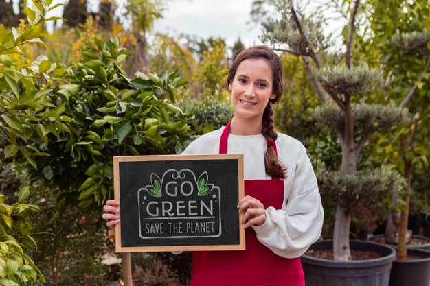 Woman Holding Frame Psd