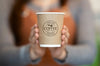 Woman Holding Paper Coffee Cup Mockup Psd
