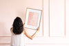 Woman Holding Picture Frame Mockup Psd