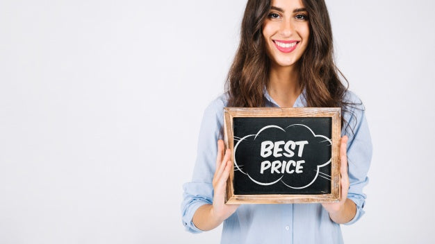 Woman Holding Slate Psd