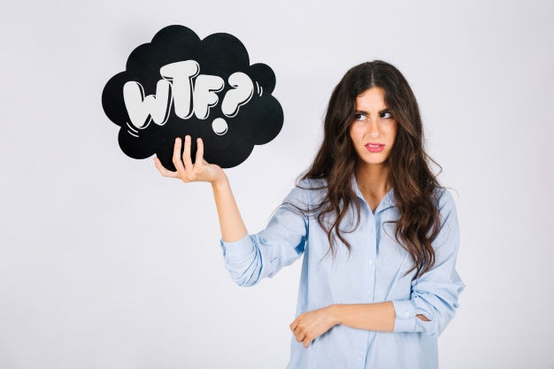 Woman Holding Speech Bubble Slate Psd