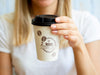 Woman Holding Up A Coffee Paper Cup Psd