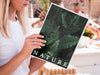 Woman Looking Into A Nature Book Mock Up Psd