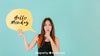 Woman Making Quiet Sign With Speech Bubble Mockup Psd